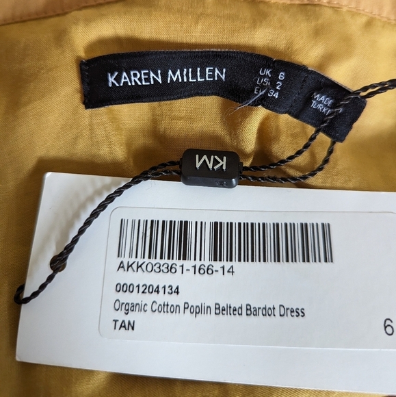 Karen Millen Organic Cotton Off The Shoulder Dress 2 - Picture 9 of 14